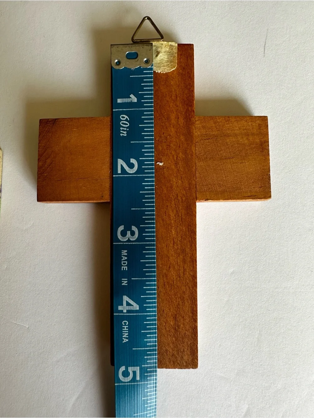 Vintage Christian Folk Art Crosses Set of 2 Painted Wood Jesus Angel Dove Decor